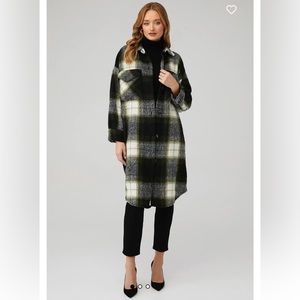 Steve Madden Women Shirt Jacket Multicolor Plaid Shacket Pockets